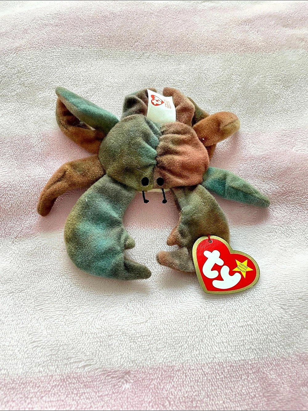 Ty Claude the Crab (Teenie Beanie Baby) Crab Plush NWT